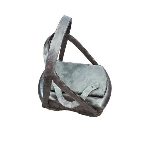 Llewellyn Vintage 1950'S Gray Lucite Box Purse - Picture 4 of 10